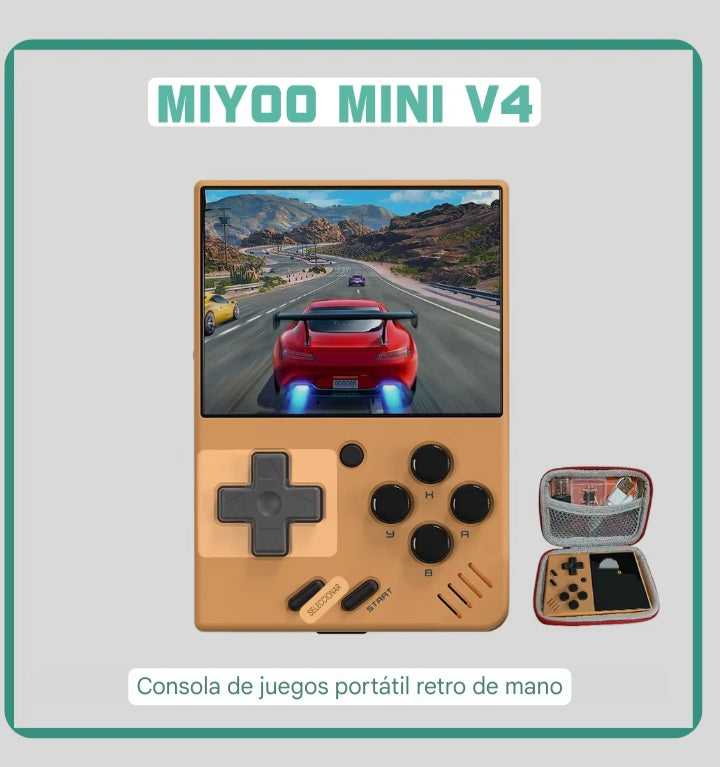 Consola de juegos portátil MIYOO MINI V4 Retro, consolas de videojuegos con pantalla IPS de 2,8 pulgadas, sistema Linux, emulador de juegos clásico